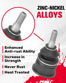 Advantages of alloy ball joints: anti-rust ability, increase in strength, never rust and heat treated