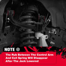 The Rub Between The KSP control Arm And Coil Spring Will Disappear After The Jack Lowered