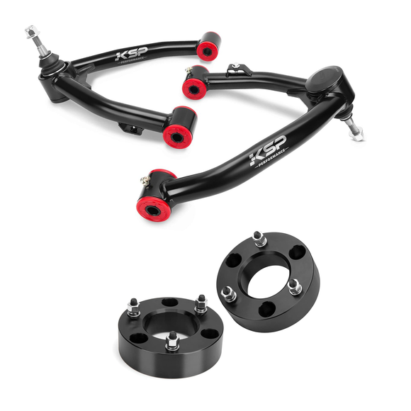 KSP 2-4" Upper Control Arms and 2.5" Front Leveling Lift Kits for 2007-2014 Silverado Sierra 1500