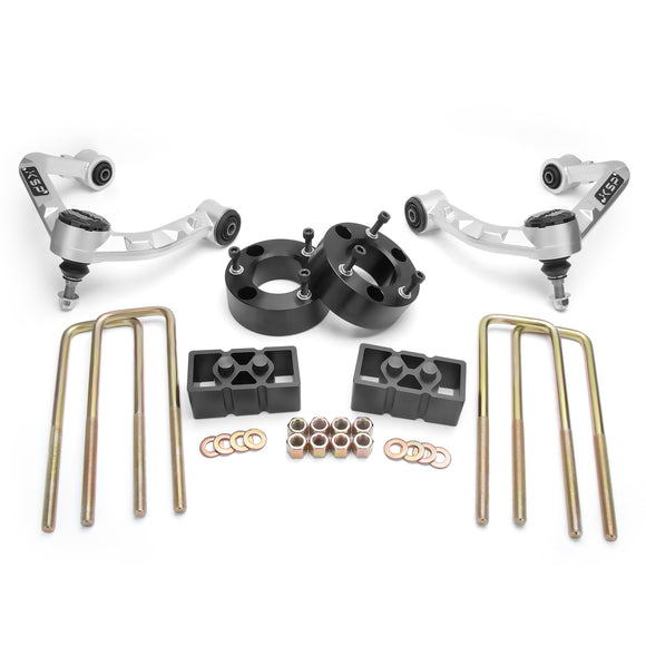 KSP Aluminum Upper Control Arms with 3"F+2"R Leveling Lift Kit for 2004-2020 F150