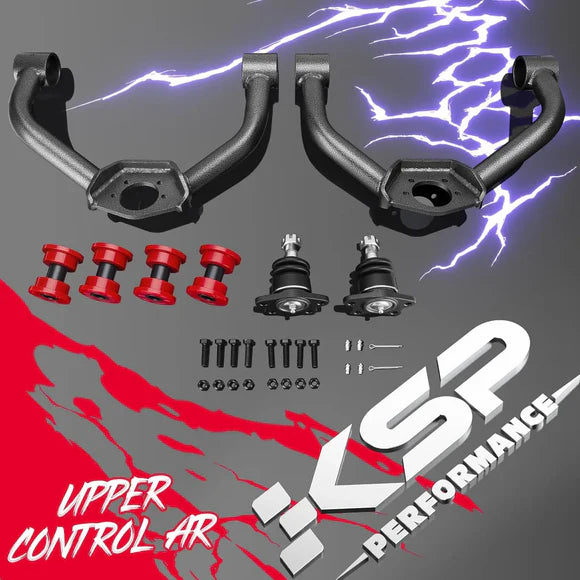 KSP control arm includes: 2 control arms, 4 bushings, 2 ball joints and bolts and nuts