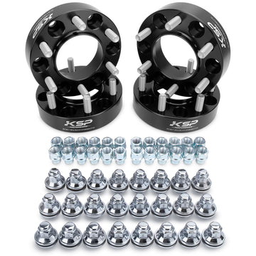 KSP M12x1.5 to M14x1.5 Wheel Adapter Spacers with M14x1.5 Lug Nuts for Toyota