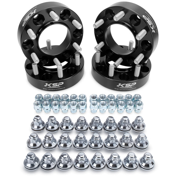 KSP M12x1.5 to M14x1.5 Wheel Adapter Spacers with M14x1.5 Lug Nuts for Toyota