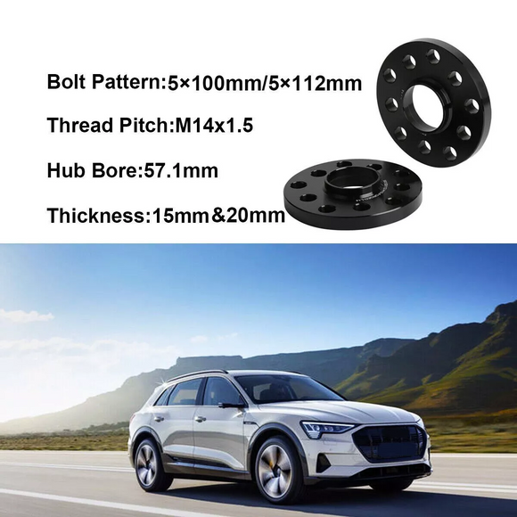 KSP 15+20mm 5x100/5x112 Wheel Spacers for Audi A4 S4 A6 S6/ Volkswagen Size