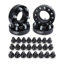 KSP 1.5 inch 6x5.5 Wheel Spacers with 24 PCS M14×1.5 Black Lug Nuts