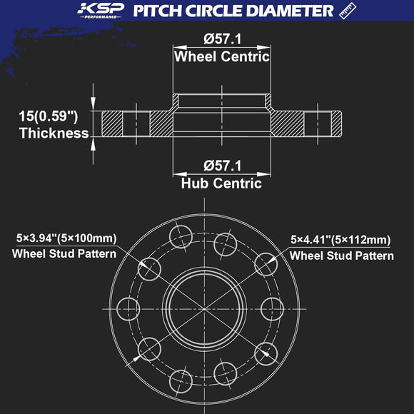 KSP Wheel Spacer for Audi Size