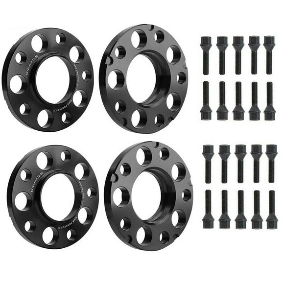 KSP 4pcs 5x120 15mm+20mm Hubcentric Wheel Spacers with Extended Bolts for BMW