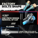 12x1.25 Wheel Lug Bolts for OEM Stock Wheel Lug Bolts,19mm hex for Jeep Renegade Cherokee Compass, 20 Pcs ET Wheel Studs-7