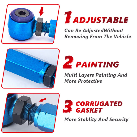 Rear Adjustable Control Arms Camber -2 to +4°For Accord Pilot Odyssey TSX MDX