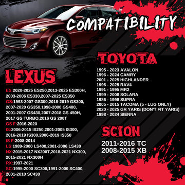 KSP 25mm 5x4.5" Hubcentric Wheel Spacers for Toyota Tacoma RAV4 Lexus ES GS IS