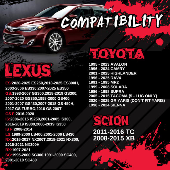 KSP 25mm 5x4.5" Hubcentric Wheel Spacers for Toyota Tacoma RAV4 Lexus ES GS IS