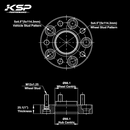 KSP 1" 5x4.5 Hubcentric Wheels Spacers 