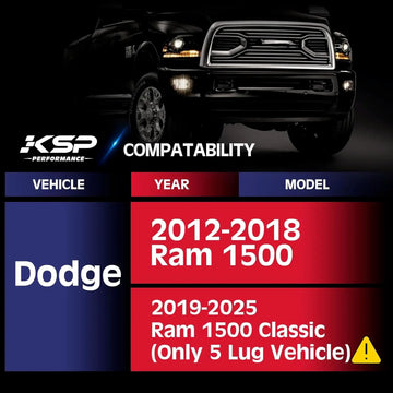 5x5.5 Wheel Spacers 1.5" For 2012-2018 Ram 1500 Pick Up Trucks(DS/DJ) xccscss.