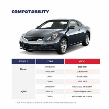 طقم ذراع انحناء خلفي قابل للتعديل من KSP وذراع جر إصبع القدم لسيارة نيسان 350Z ألتيما إنفينيتي G35 جوب - 0