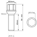 20pcs Ball Seat 14x1.5 Aftermarket Lug Bolts For Audi VolksWagen Mercedes Benz Wheel Spacers-3