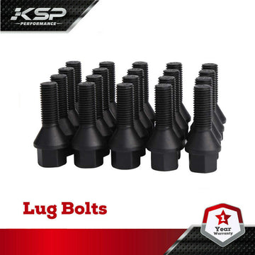 20pcs Conical Seat 14x1.5 Stock 27MM Lug Bolts For AUDI MERCEDES