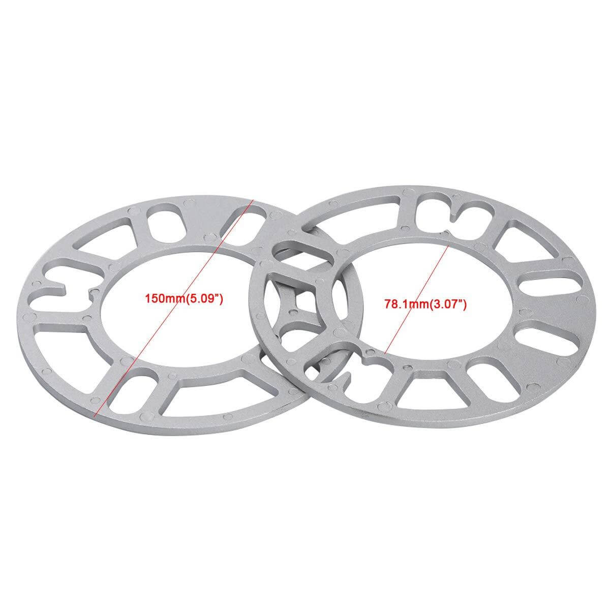 Wheel Spacers 5mm Universal For Jeep Nissan Honda 4 and 5 Lug PCD 98-120 xccscss.