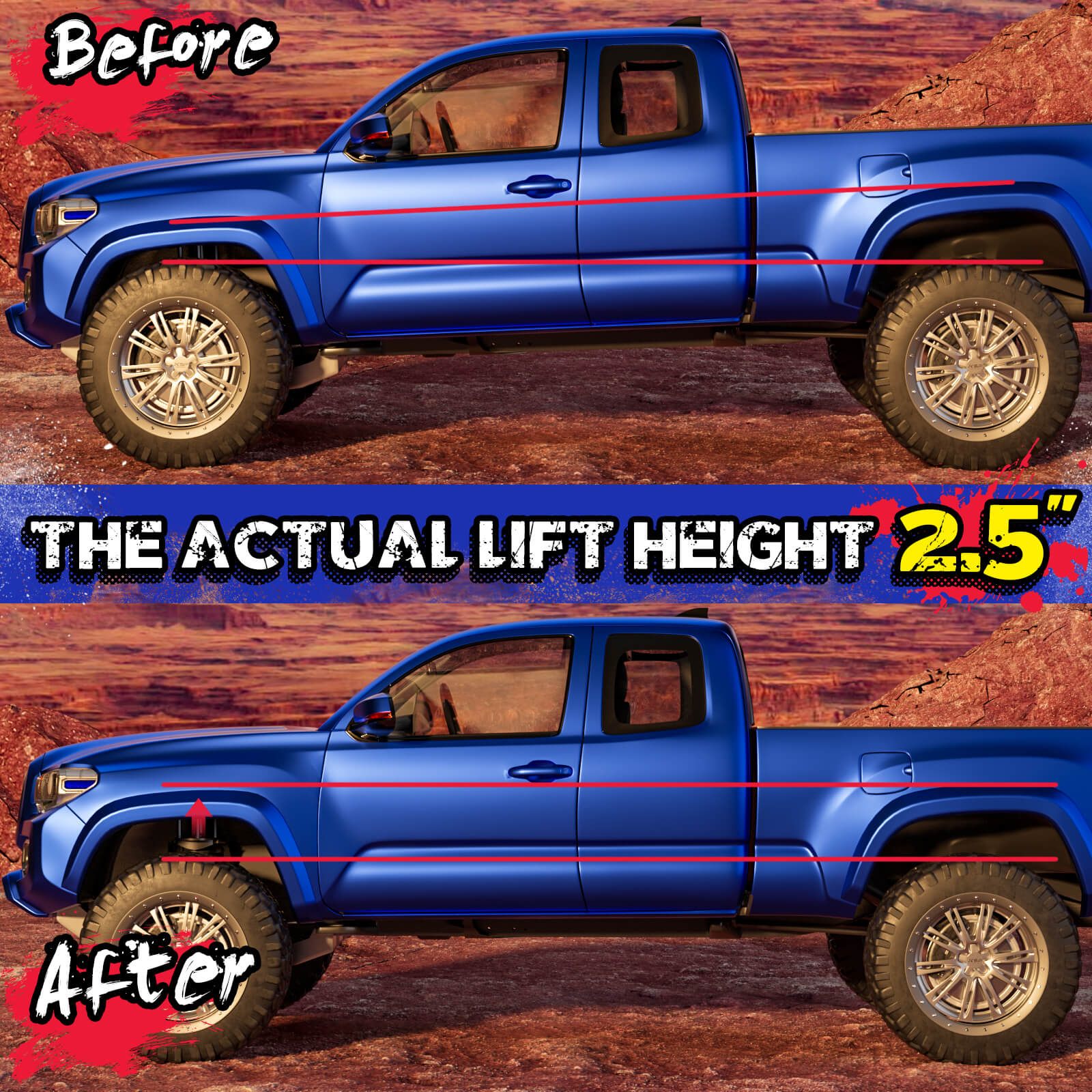 2.5 inch Front Leveling Lift Kits For 2004-2023 Ford F150 Lincoln 2WD 4WD