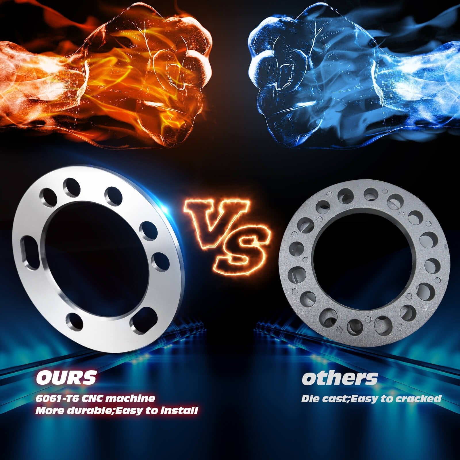 6/12mm Universal Wheel Spacers 56 Lug PCD 135 & 139.7 KSP Performance