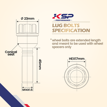 10pcs 14x1.5 Aftermarket Lug Bolts For Porsche - 0