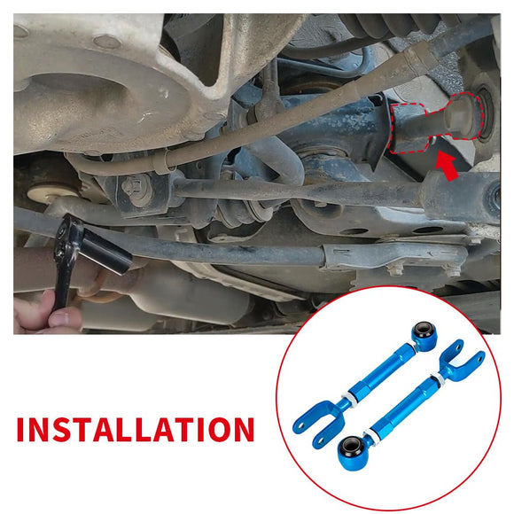 2009+ 370Z RWD Blue Adjustable Rear Toe Traction Arm Kits