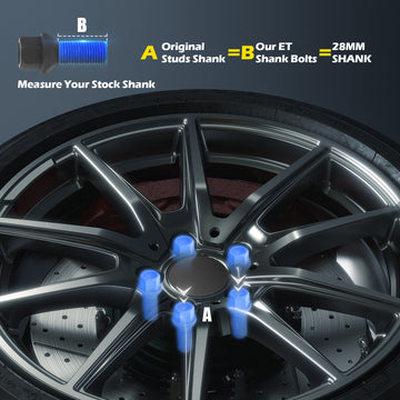 20pcs 14x1.5 Ball Seat 28MM Lug Bolts For AUDI MERCEDES - 0