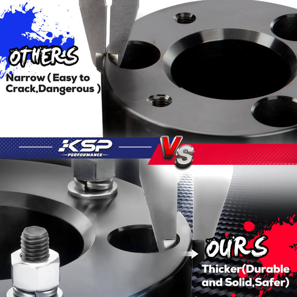 KSP 3" Front Leveling Lift Kits are thicker, more durable and solid, and safer.