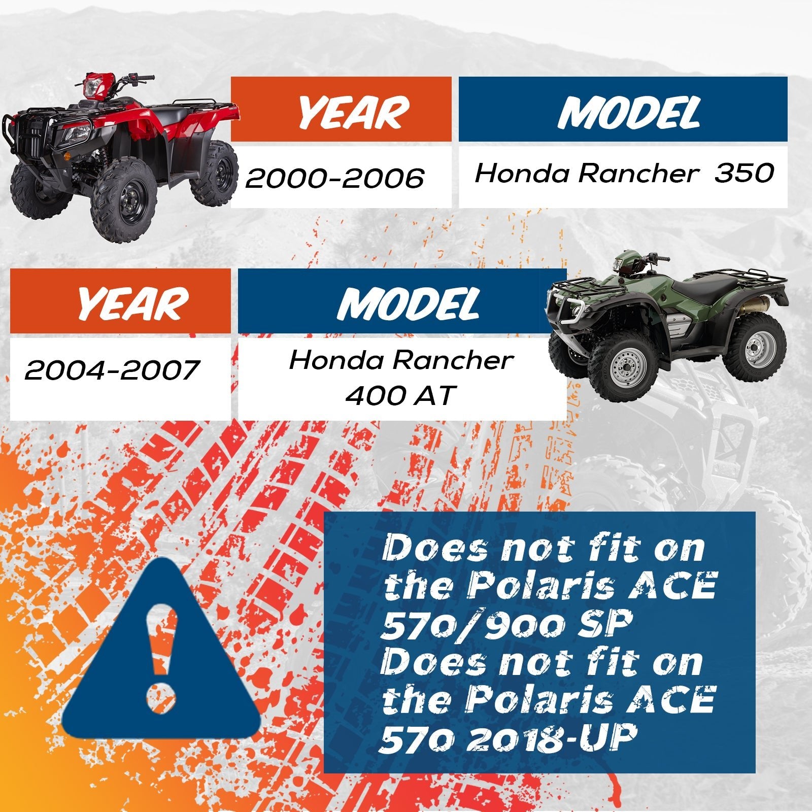 2 inches Full Lift Kits For 1999-2021 Rancher 350 400AT ATV/UTV Suspenison Kits Accessories xccscss.