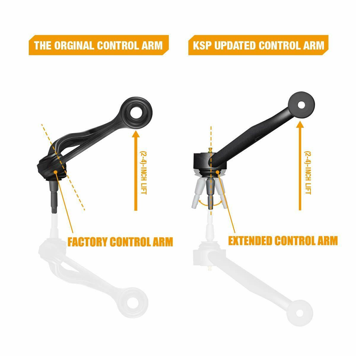 Front Upper Control Arms for 2-4" Lift for 2014-2018 Silverado Sierra 2WD 4WD xccscss.