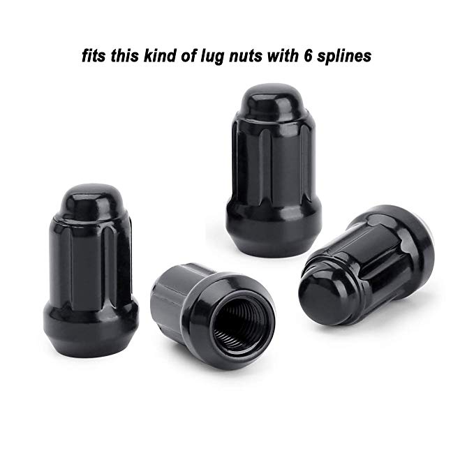 6 Spline Lug Nuts Key For 1/2-20 12x1.25 12x1.5 Thread Pitch 3/4 and 13/16 Hex xccscss.