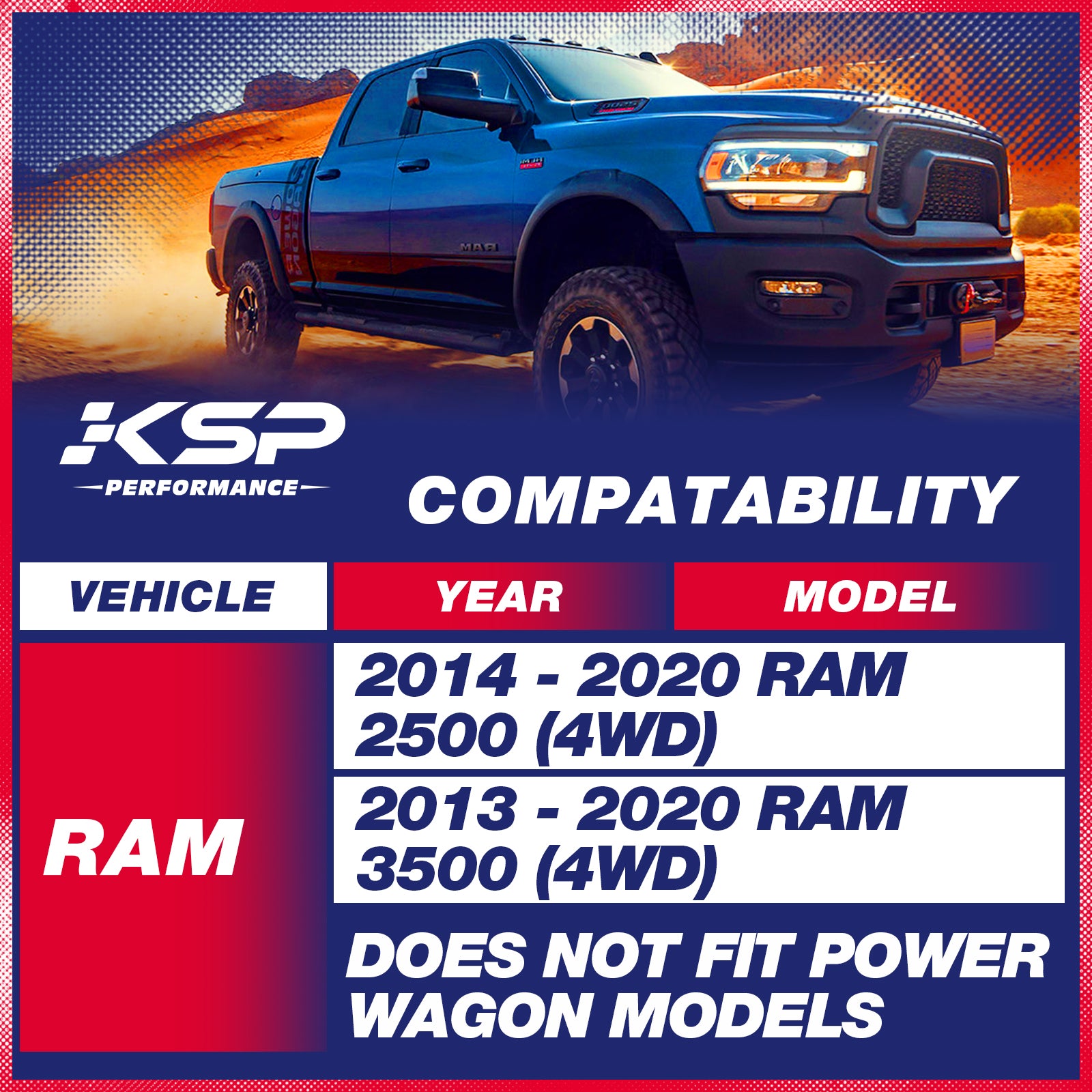 Front Lift Kit + Shock Extenders For 2013-2022 Dodge Ram 2500 / 3500 - 0