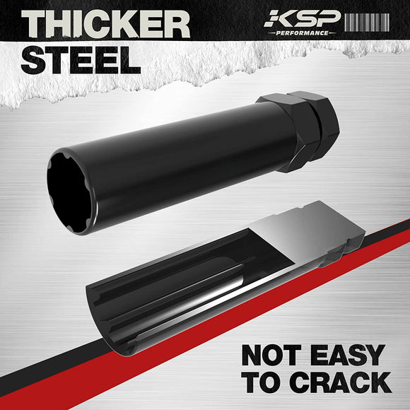 صواميل عجلات مقعد مخروطية من الكروم مقاس 9/16-18، 32 قطعة + مفتاح واحد، مناسبة لسيارات فورد دودج 