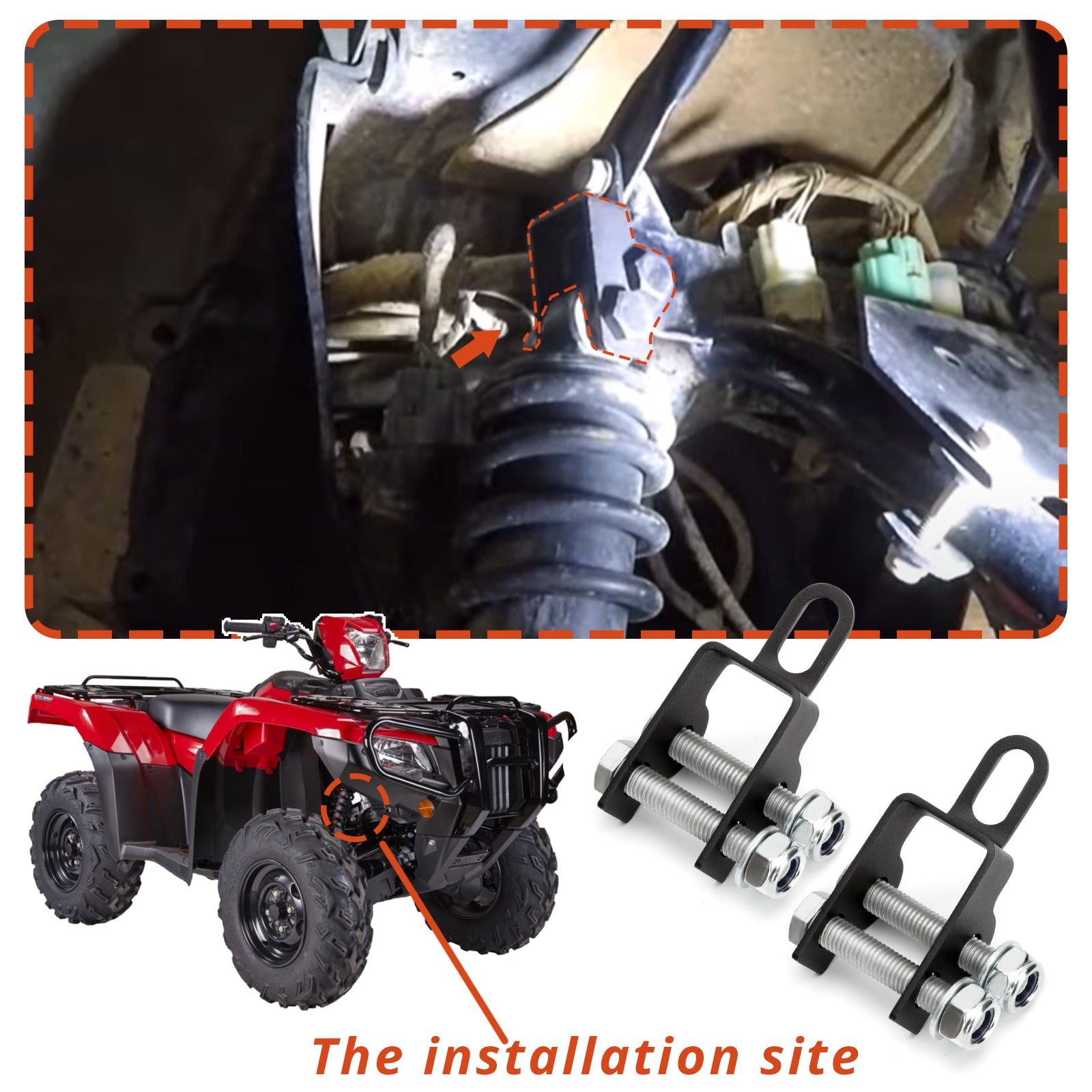 2 inches Full Lift Kits For 1999-2021 Rancher 350 400AT ATV/UTV Suspenison Kits Accessories xccscss.