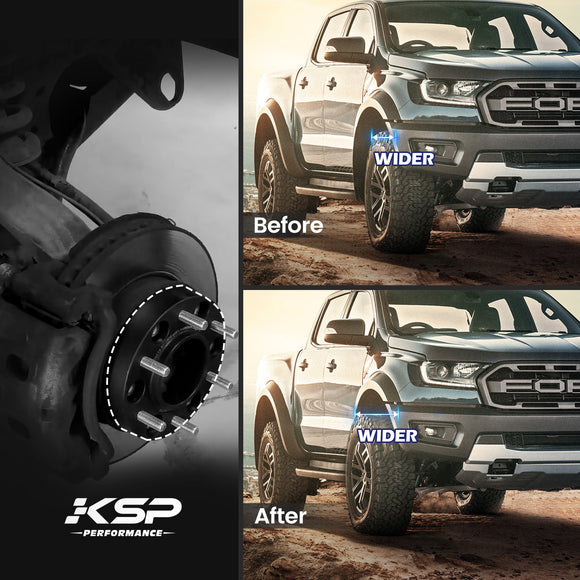 4PCS Hub Centric Wheel Spacers 1.5 Inch 6x5.5" 93.1mm For Ford Ranger 2019-2021 Bronco 2021-2022 xccscss.