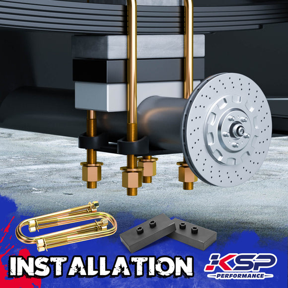 طقم رفع تسوية كامل بارتفاع 2 بوصة أمامي و1 بوصة خلفي لفورد F150 2WD/4WD موديلات 2021-2023