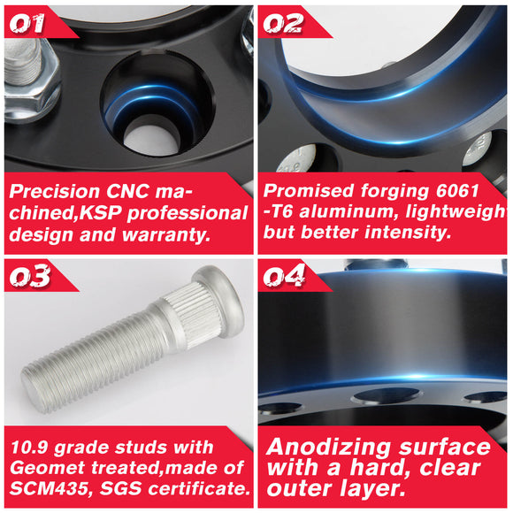 5x100 to 5x114.3 Wheel Adapter For Dodge Toyota Chrysler Bolt Pattern Conversion Kit