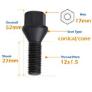20pcs 27mm Shank M12x1.5 Lug Bolts For Aftermarket and OEM BMW Z3 Z4 Z8 E30 xccscss.