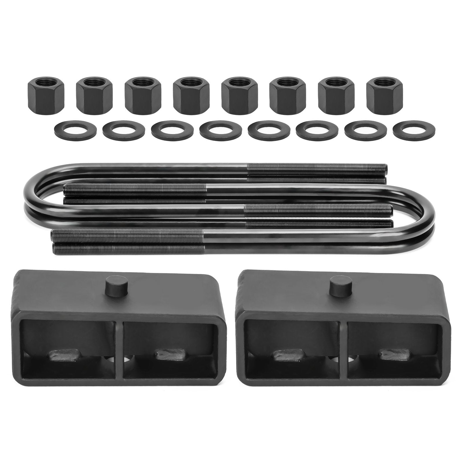 For 2006-2020 Ford F250/F350 2WD/4WD 2" Rear Lift Kits With Ubolts and Block, not fit a Dually/Overload Leaf Springs xccscss.