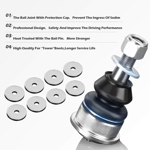 KSP 3" Front Lift Leveling Spacers Kit with Upper Control Arms Ball Joints for Toyota