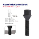 20pcs 40mm Shank Conical Seat M12x1.5 Aftermarket Lug Bolts For BMW Wheel Spacers xccscss.