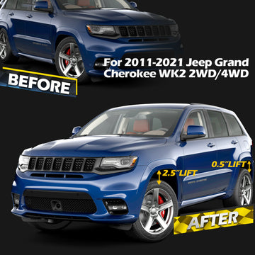 2.5" Front and 0.5" Rear Leveling Lift Kit fits 11-21 Jeep Grand Cherokee WK 2WD 4WD 4X4 - KSP performance 