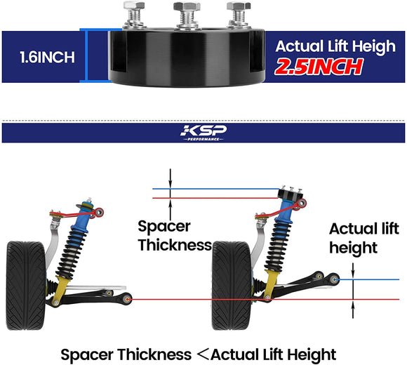 For 2019-2022 Ford Ranger XL XLT 2WD 4WD 2.5" Front Leveling Lift Kit xccscss.