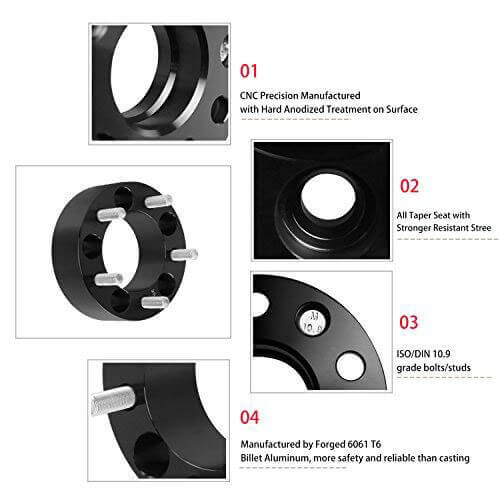 Hubcentric Wheels Spacers 5x4.5 Fit for Infiniti G35 G37 1" 5x4.5 M12x1.25 xccscss.