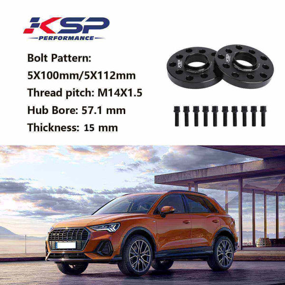 Wheel spacers 5x100/5x112 For Audi A3 A4 A6 S6 S8 Golf Passat Pair xccscss.