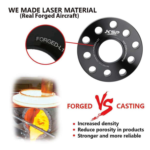 KSP Wheel spacers 5x100/5x112 For Audi A3 A4 A6 S6 S8 Golf Passat Pair Advantages