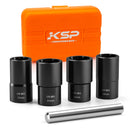 5pcs Twist Socket Set 1/2" Drive Impact Lug Nut Remover Extractor Tool-1