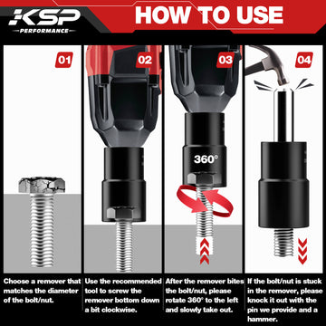 5pcs Twist Socket Set 1/2" Drive Impact Lug Nut Remover Extractor Tool - 0