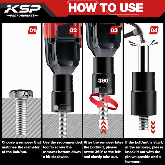 5pcs Twist Socket Set 1/2" Drive Impact Lug Nut Remover Extractor Tool