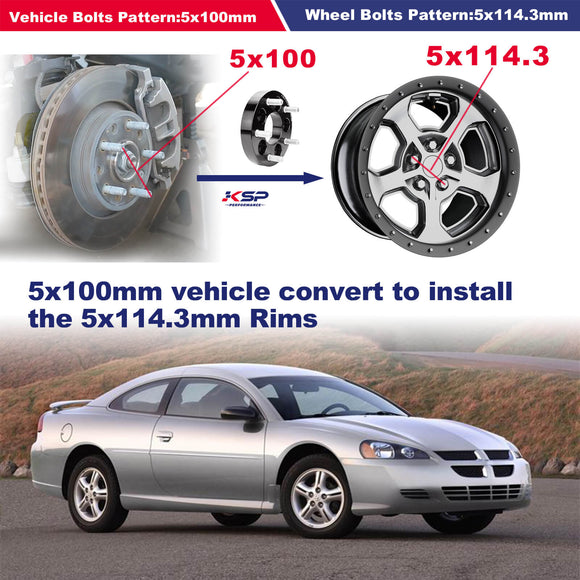 5x100 to 5x114.3 Wheel Adapter For Dodge Toyota Chrysler Bolt Pattern Conversion Kit