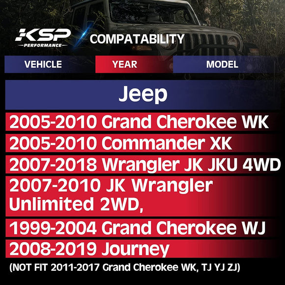 KSP 2" 5X5 Hubcentric Blue Wheel Spacers for Jeep JK Grand Cherokee Commander